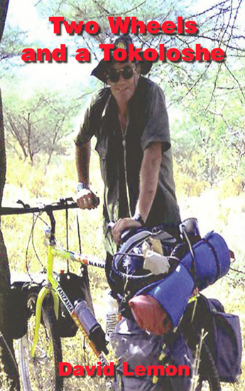 book cover for 'Two Wheels and a Tokoloshe' by David Lemon